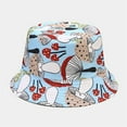 thumbnail image 2 of ZHENHONG Bucket Hats for Women and Men 3D Printed Pattern Tie Dye Double Sunscreen Hat Casual Graphic Headwear Pink, 2 of 3