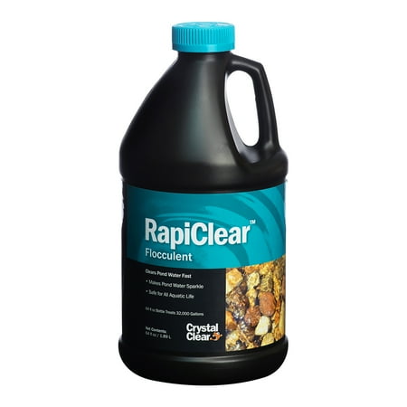 CrystalClear RapiClear Liquid Flocculent - Pond Water Clarifier - 64 ounces