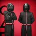thumbnail image 1 of Squid Game Adult Triangle Guard Jumpsuit Black M, 1 of 7