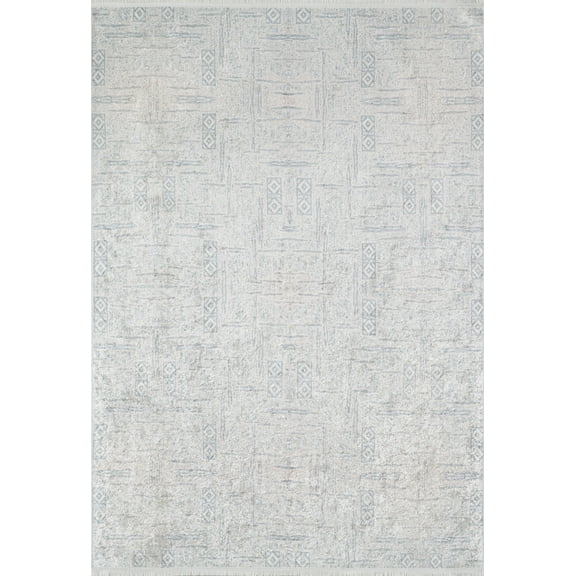 Kaemsehr White Modern Polyester Area Rugs for Living Room Washable Rugs Boho Moroccan Area Rug Soft Geometric Bohemian Carpet Distressed Indoor Rug for Bedroom Dining Room Office Nonslip Rug