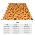 thumbnail image 3 of Bixox Fleece Blanket Brown Wood Grain Sunflower A Pattern Super Soft Double-Sided Microfiber Flannel Blanket for Sofa, Bed, Couch,Suitable for All Seasons - 80"x60", 3 of 5