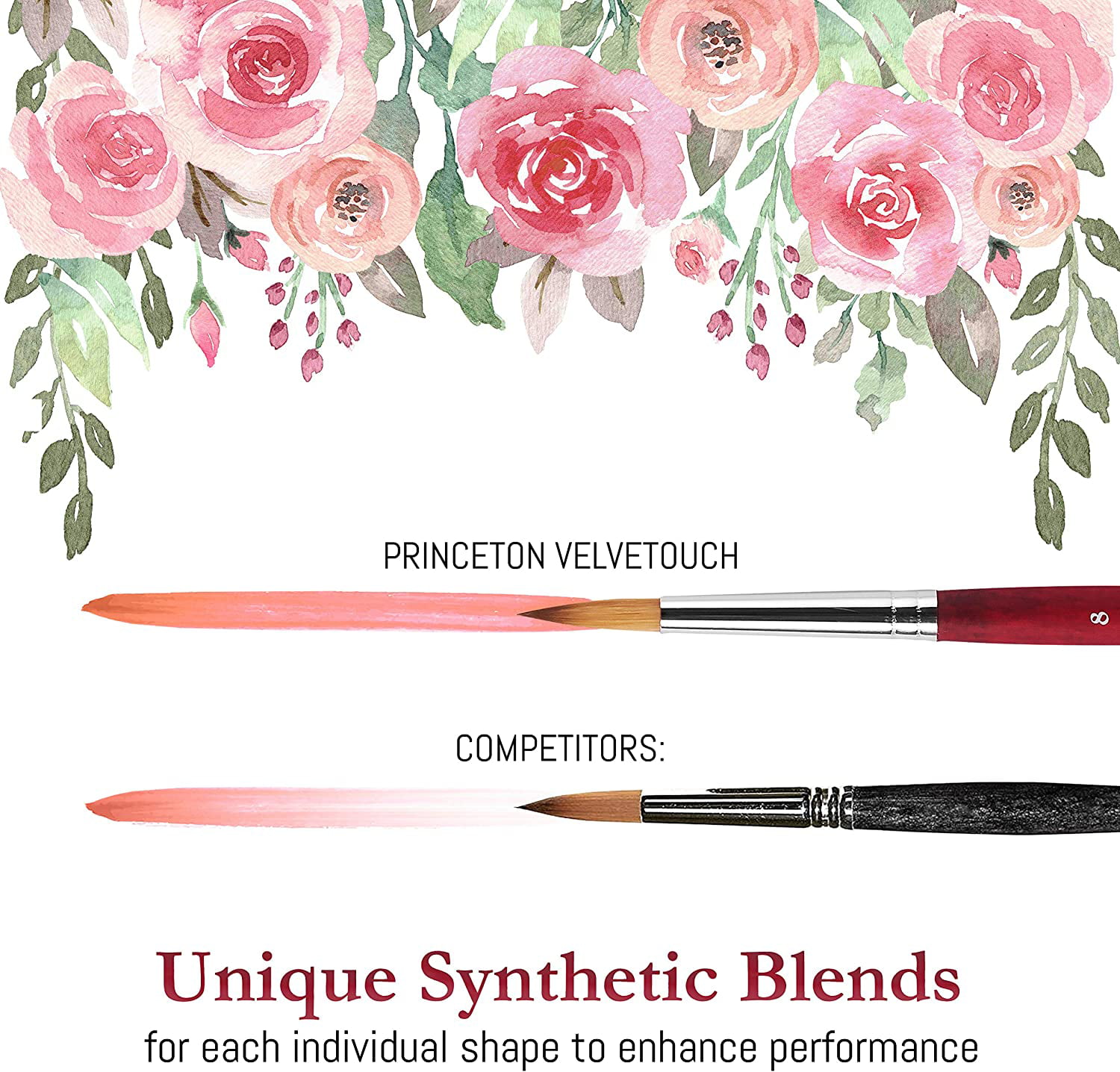 Princeton Artist Brush Co Velvetouch Mixed Media Mini Brushes - VMV Art  Store