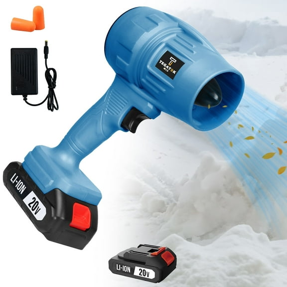 Tegatok Powerful Cordless Leaf Blower Effortless Yard Cleanup with 20V Lithium-Ion Battery, 100 MPH Wind Speed,for Home and Garden Maintenance.