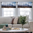 thumbnail image 5 of LALILO Kitchen Curtain Valance Snowy Hills Rain Scotland Rod Pocket Window Curtain 52"x 18" Set of 2, 5 of 7