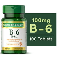 Nature's Bounty Vitamin B-6 Tablets, 100 Mg, 100 Ct