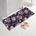 thumbnail image 2 of Pioneer Flower Floral Print Pattern Bathroom Rugs Mat, Non Slip Microfiber Bathroom Rug with Rubber Backing, Soft Mats for Bathroom Floor Tub Shower, 24"x60", 2 of 5