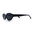 thumbnail image 6 of Retro Vintage Style Hipster Beveled Plastic Geometric Cat Eye Sunglasses All Black, 6 of 8