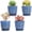 Blue, variant on Large Round Indoor-Outdoor Succulent Orchid Flower Pot, 6 Inch Beaded Ceramic Planter Set of 2 with Drainage Hole and Saucer for Plants