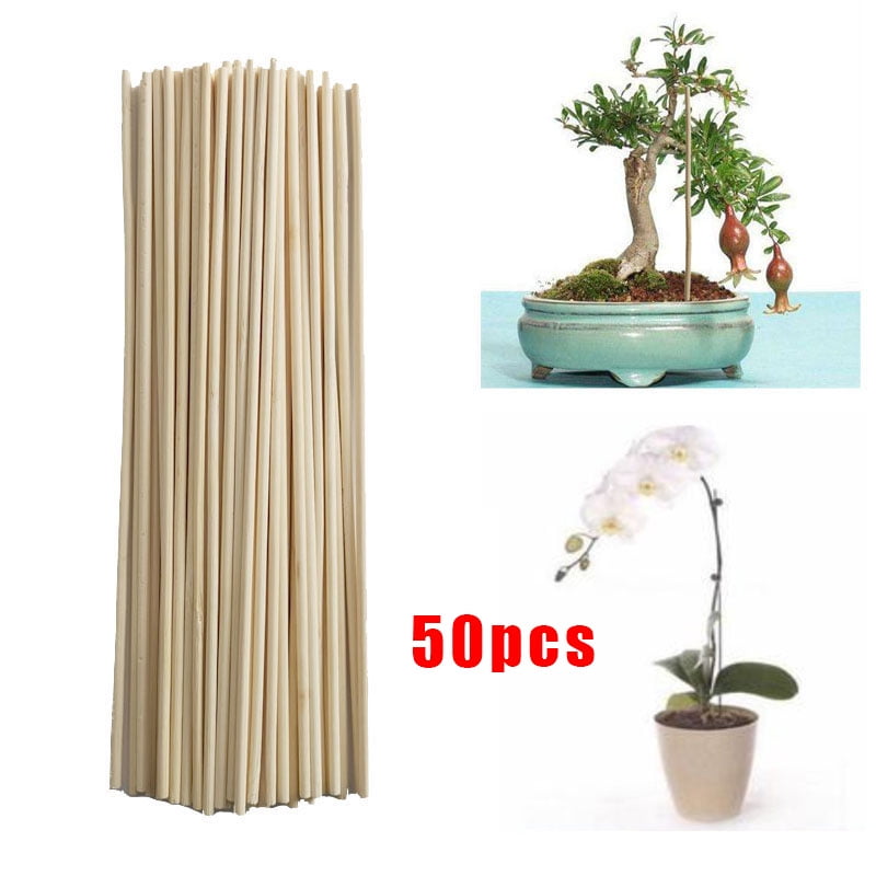50Pcs Bamboo Sticks Garden Plant Support Flower Stick Gardening Tool