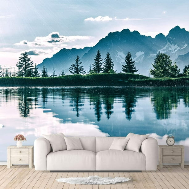 IDEA4WALL 6pcs Natural Landscape Peel and Stick Wallpaper Removable Wall  Murals Large Wall Stickers for Home Decoration, 100