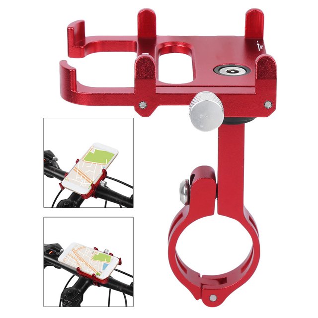 Soporte De Teléfono Para Bicicleta, Soporte De Teléfono Para Motocicleta Universal Para Teléfono De 3,5-6,2 Pulgadas Para Bicicleta Eléctrica De Motocicleta Para Diámetro De ANGGREK Rojo