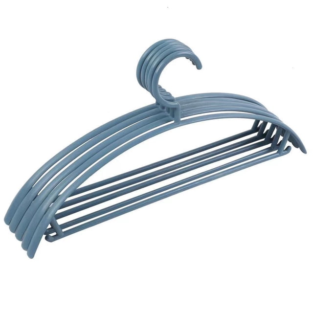 Laundry Plastic Household 10Pcs Non Slip Coat Hanger Semicircle Thickened Adult Clothes Rack For Home Shop DormitoryBlue