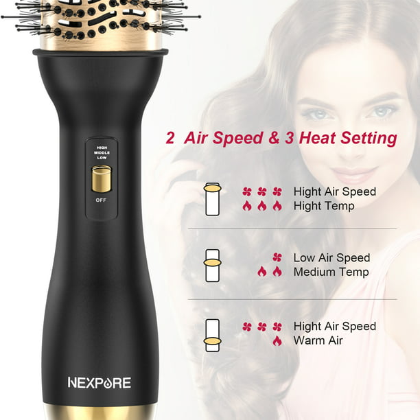 NEXPURE Blow Dryer Brush Hot Air Brush One Step Volumizer Ion Hair