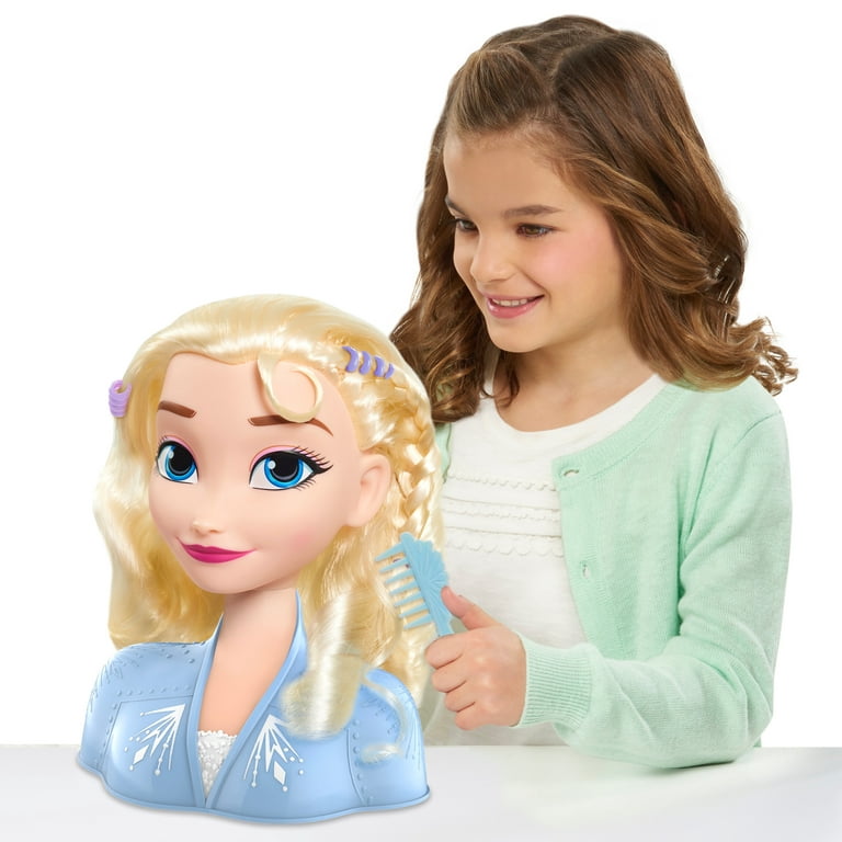 hvorfor flare Resignation Disney Frozen 2 Elsa Styling Head, 18-Pieces Include Wear and Share  Accessories, Blonde, Hair Styling for Kids, Kids Toys for Ages 3 up -  Walmart.com