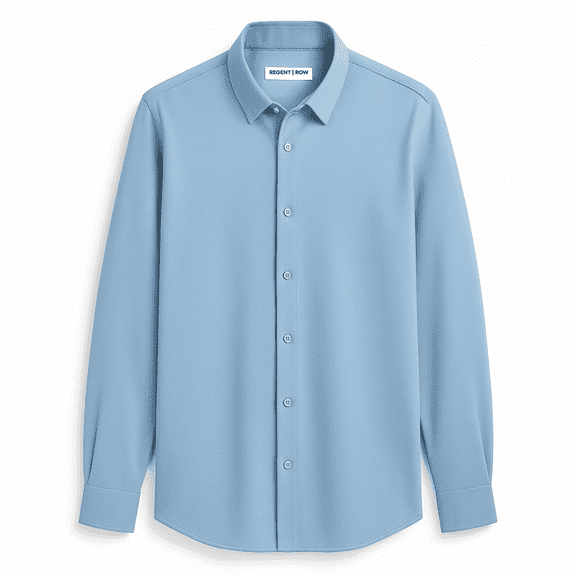 Big and Tall Men's Commuter Long Sleeve Shirt Heather Blue up to size 6XLT