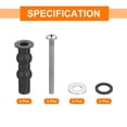 thumbnail image 3 of Uxcell 2 Paquete Tornillo de Bisagra de Asiento de Inodoro, Tornillos Universales de Acero Inoxidable con Tornillo de Caucho Expandible y Junta de 0.55" para Repuestos de Asiento de Inodoro, 3 of 7