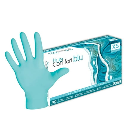 

Dash True Comfort Blu Polychloroprene Exam Gloves - Ocean Blue - 3.1 mil - Box of 100 (M)