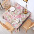 thumbnail image 2 of Pioneer Flower Floral Print Pattern Square Tablecloth,Waterproof Square Table Cover,Wipeable Spillproof Washable Table Cover for Home Kitchen Party Decor 42"X42"(107x107cm), 2 of 6