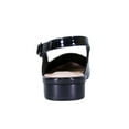 thumbnail image 4 of PEERAGE Fay Women Wide Width Pointed Toe Patent Leather Dress Slingback Flat with Stack Heel BLACK 8.5, 4 of 6