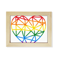 thumbnail image 1 of Rainbow Modelling Heart LGBT Desktop Photo Frame Picture Art Decoration Painting 6x8 inch, 1 of 3