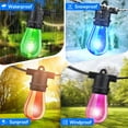 thumbnail image 3 of DAYBETTER Outdoor String Lights, 48FT Smart RGBIC Patio Lights, 15 Shatterproof Bulbs, Remote & App Control, for Garden Christmas Decor, 3 of 8