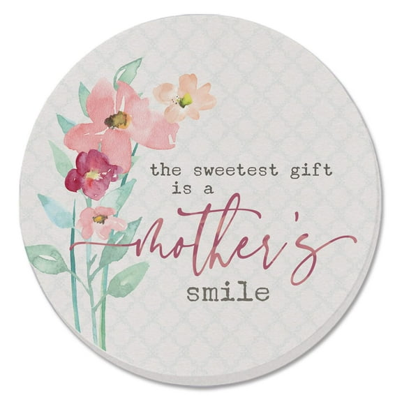 CounterArt "Mother's Smile" Single Round Absorbent Stone Coaster