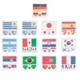 thumbnail image 2 of 13 Piece Flag Stickers Face Self Adhesive Decals for Sports Events Football Games and Themed Parties Skin Safe Printing, 2 of 4