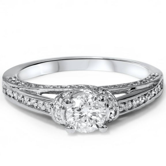 Pompeii 1ct Diamond Engagement Ring 14K White Gold (G/H,I1-I2)