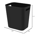 thumbnail image 7 of Plastic Small Trash Can Wastebasket, Garbage Container Basket for Bathrooms, Laundry Room, Kitchens, Offices, Kids Rooms, Dorms, 3.5 Gallon, Khaki, 7 of 7