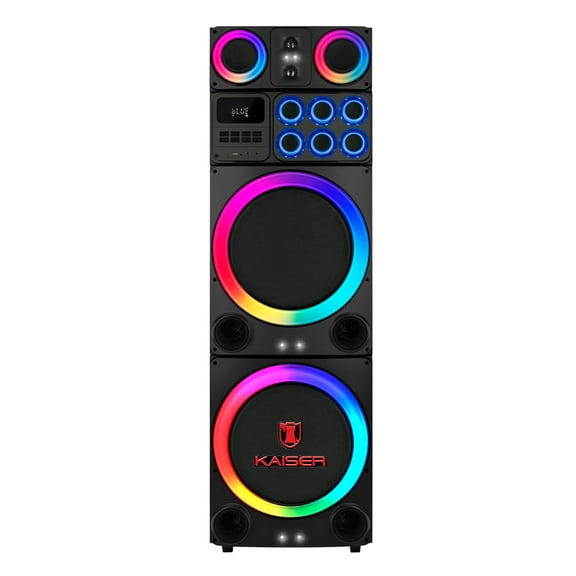 Bocina Profesional Kaiser KDS-1502A 2 x 15 pulgadas 160 W RMS Luz LED