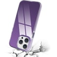 thumbnail image 3 of Compatible with iPhone 14 Pro Case Glossy Hard Electroplating Case Cute Women Girls Makeup Mirror Case Slim Soft Bumper Camera Lens Protection Screen Protector Shockproof Cover, Purple, 3 of 11