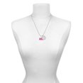 thumbnail image 2 of Delight Jewelry Hot Pink ''Little Sister'' with Heart She is Clothed in Stength and Dignity Charm Necklace, 20"+3", 2 of 4