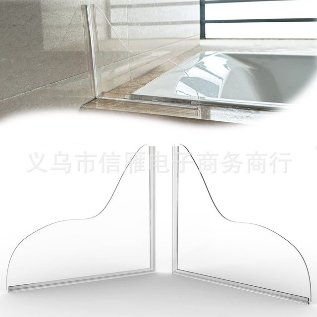 LOVEVER 2pcs Shower Splash Guards Shower Corner Guards Bathroom Tub Splash Guards Bath Splash Guard