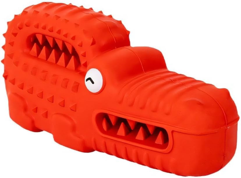 CATPAN Dog Chew Toy,Rubber Alligator Interactive Dog Toy for Puppies Small Medium Large Dogs Teething