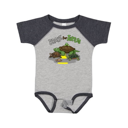 

Inktastic Brake for Turtles- Turtle Crossing Gift Baby Boy or Baby Girl Bodysuit