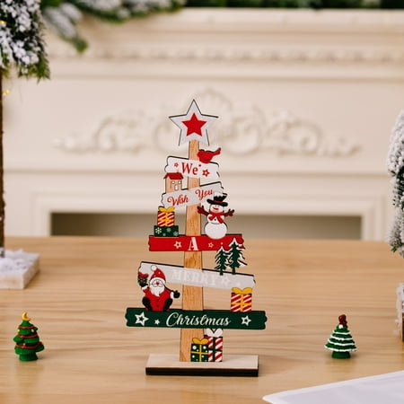 

Niaviben 1 Pack - Desktop Ornament CHRISTMAS TREE SANTA DIY DECORATION
