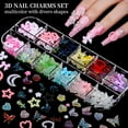 thumbnail image 2 of ThrottleT-Nail Charms, Nail Rhinestones Kit with 8 Boxes of Nail Gems, 3D Charms for Nails, Colorful Clear Flatback Rhinestones, Charms Y2K for Nails, Multi Shape Pearls Jewels for Crafts, 2 of 7