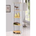 thumbnail image 2 of 5 Tier Corner Display Rack Multipurpose Shelving Unit, Dark Cherry/Black, 2 of 9