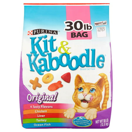 Purina Kit & Kaboodle Original Cat Food 30 lb. Bag ...