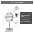 thumbnail image 4 of 7 Inch LED Makeup Mirror with Light 3X 5X 10X Magnifying Vanity Mirror Desktop 2-Face Metal Mirror LED Vanity Light Lamp ,Widely Use, 4 of 6