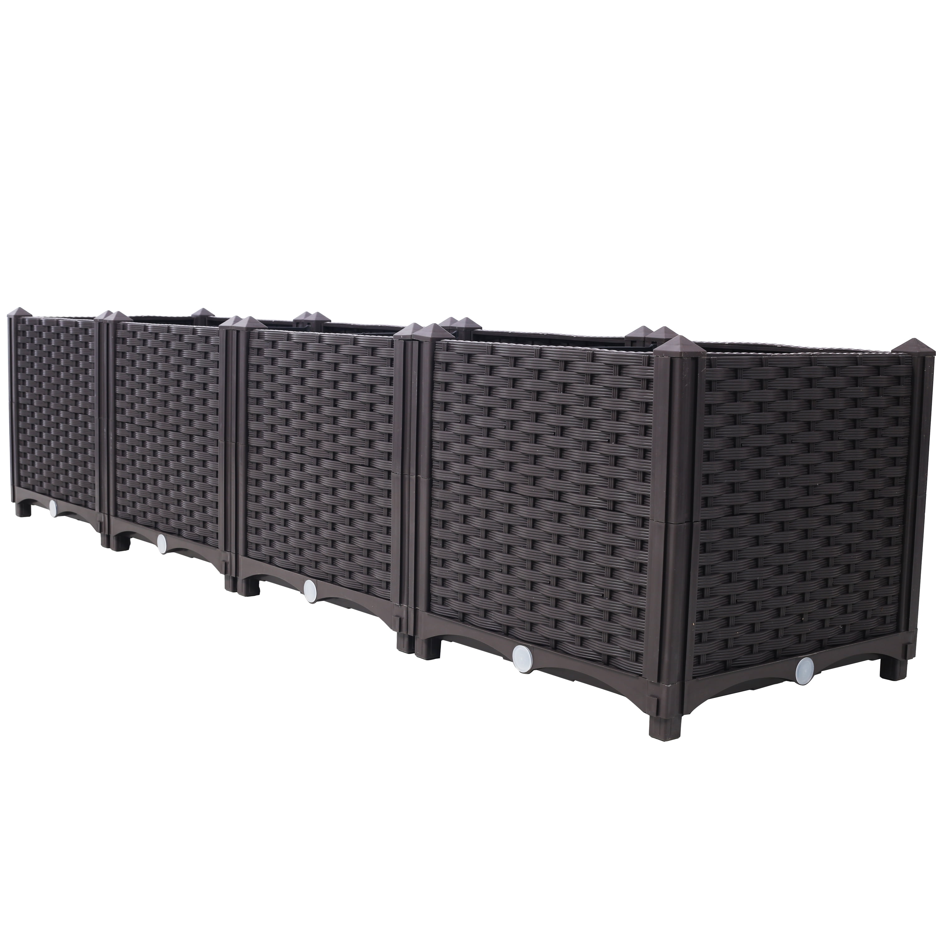 AsterOutdoor Deep Raised Garden Bed Plastic Planter Boxes for Vegetables Flowers Herbs and Succulents,Self-Watering Planter Box Raised Bed