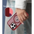 thumbnail image 7 of for iPhone 16 Pro Max Case, Compatible with MagSafe, Translucent Matte Shockproof Anti-Slip Anti-Fingerprint Pocket-Friendly Phone Case Cover - Red, 7 of 7