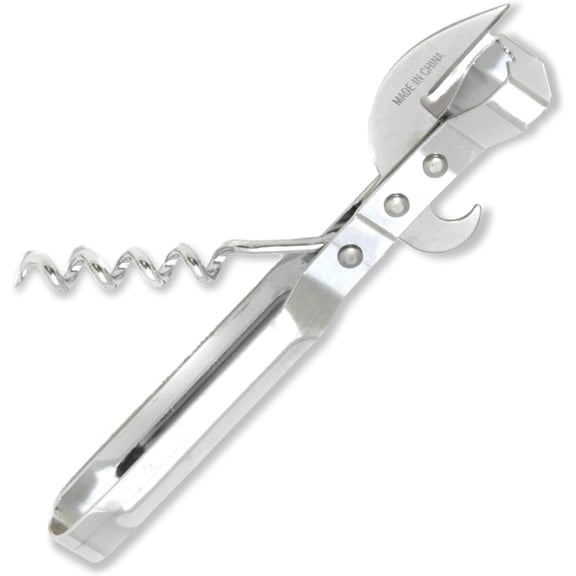 Chef Craft 3-in-1 Durable Metal Can Opener, Cork Screw and Bottle Opener
