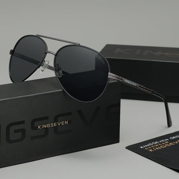 KINGSEVEN Unisex UV400 Sunglasses Polarized Aviators Alloy Frame