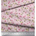 thumbnail image 3 of Soimoi Crepe Silk Fabric Leaves & Floral Artistic Printed Fabric 1 Yard 42 Inch Wide, 3 of 3