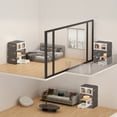 thumbnail image 5 of Happyhtes All-in-One Cat House, Large Indoor Cat Cage with Cat Bed, Scratching Board, and Litter Box, Multi-Functional Cat Condo for 1-2 Cats (Grey), 5 of 7