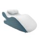 thumbnail image 1 of Cómoda cuña para cama boca abajo, funda extraíble con soporte para el cuello para dormir. Blanco y azul, 1 of 9