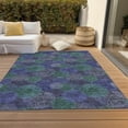 thumbnail image 6 of Addison Rugs Chantille Indoor/Outdoor Transitional Circles Purple Washable Rectangle Rug, 5' x 7'6", 6 of 6