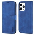 thumbnail image 7 of Premium Wallet Case for iPhone 14 Pro, Luxury PU Leather Flip Folio Cover with Card Slots Holder + Kickstand + Magnetic Clasp Glossy Case Soft Silicone Shockproof Protection Case, Blue, 7 of 7