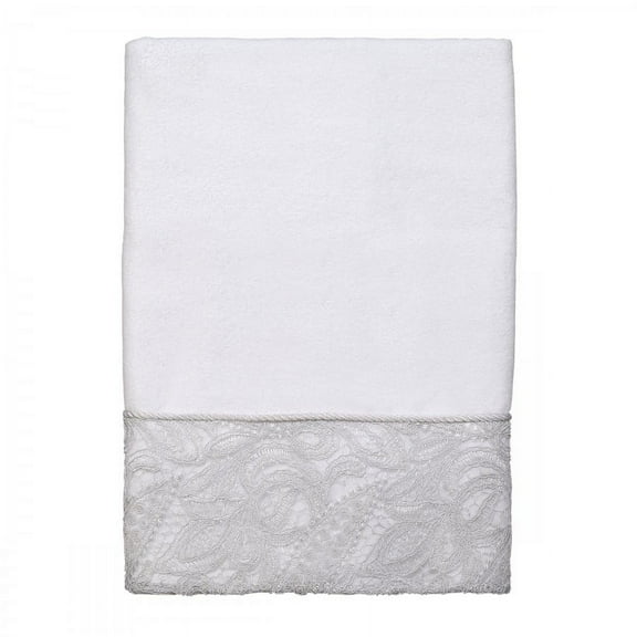 Grace Embroidered Bath Towel - Optic White